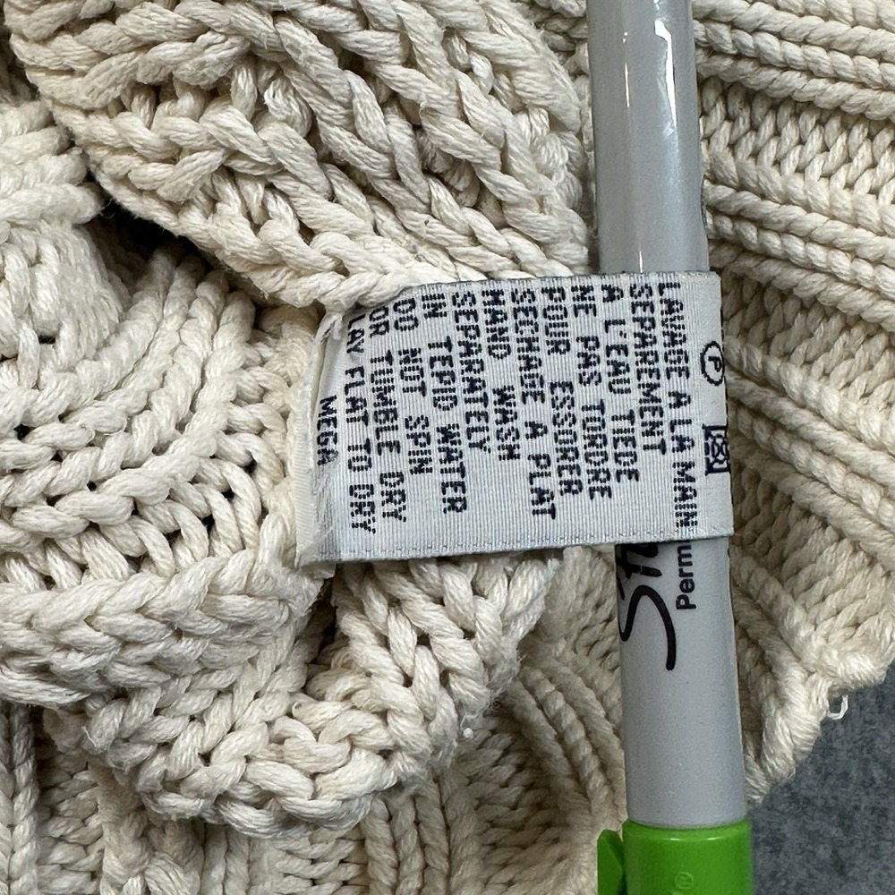 Baume & Mercier Hampton Cable Knit Sweater Mens L Cream Cotton Fisherman NOTE - Picture 3 of 11